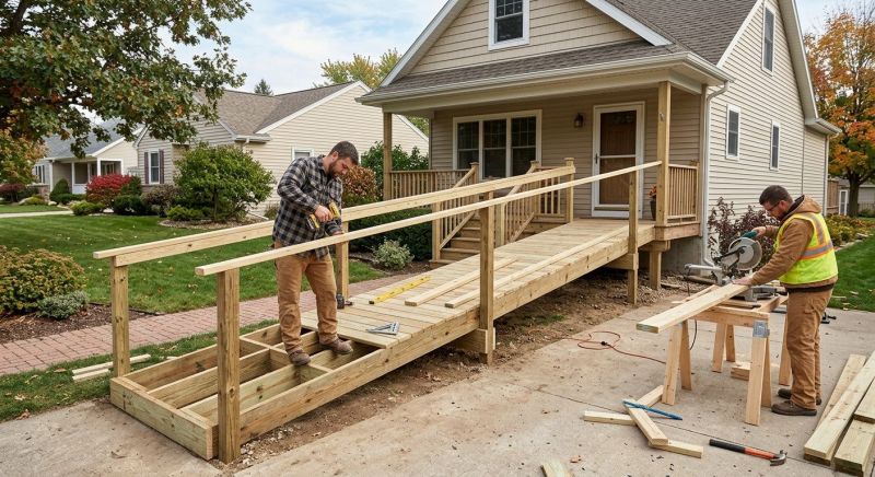 Hardwood Ramp Installation in Kansas City, KS