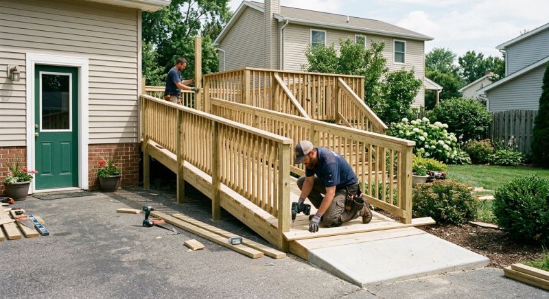 Hardwood Ramp Installation in Conroe, TX