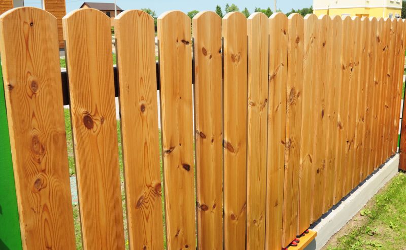 Finished Wooden Picket Fence